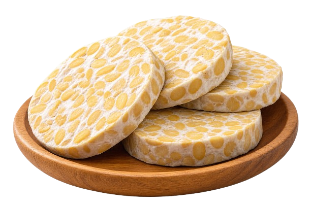 Hirisan tempe sebagai sumber protein tumbuhan